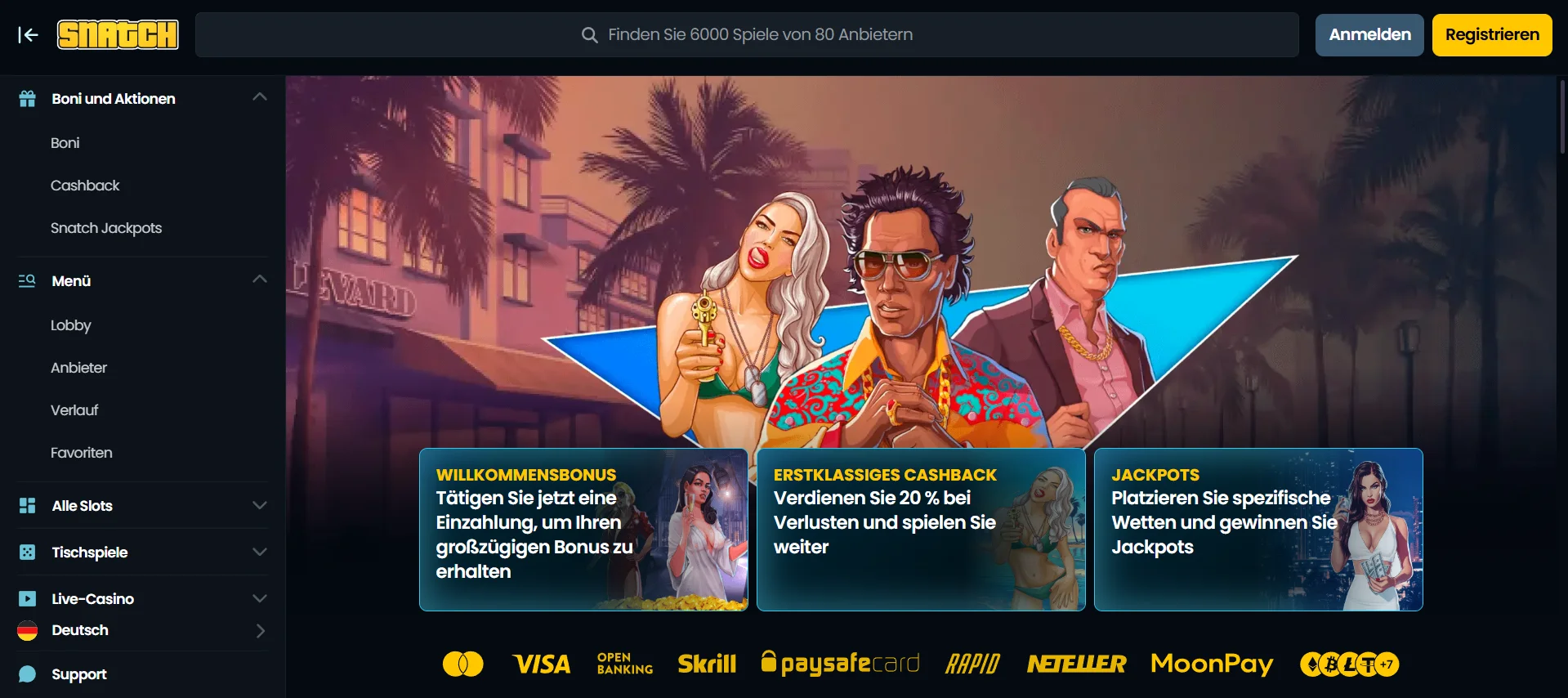 snatch casino offizielle seite